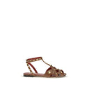 Valentino Garavani Braune Sandalen Studdy