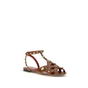 Valentino Garavani Braune Sandalen Studdy