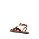 Valentino Garavani Braune Sandalen Studdy