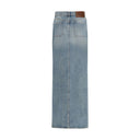Courrèges Blaue Jeansrock