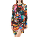 Moschino Bedrucktes Kleid aus Viskose