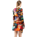 Moschino Bedrucktes Kleid aus Viskose