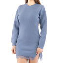 Moschino Strickkleid aus Wolle mit Spitzenbesatz