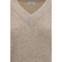 Brunello Cucinelli Beige Kaschmir-Sweatshirt