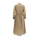 Brunello Cucinelli Beige Cotton Casual Dress