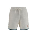 Casablanca Weiße Baumwoll-Bermudashorts