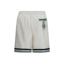 Casablanca Hotel Crest Weiße Seiden-Bermudashorts
