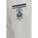 Casablanca Hotel Crest Weiße Seiden-Bermudashorts