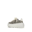 Casadei Multicolor Fabric Platform Sneakers