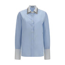 Prada Blaues Baumwollhemd