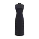 Maison Margiela Schwarzes Oves Aries Wollkleid