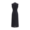 Maison Margiela Schwarzes Oves Aries Wollkleid
