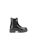 Prada Schwarze Kalbshaut-Stiefeletten im Chelsea-Stil aus Bos Taurus-Leder