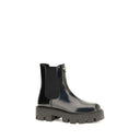 Prada Schwarze Kalbshaut-Stiefeletten im Chelsea-Stil aus Bos Taurus-Leder