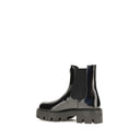 Prada Schwarze Kalbshaut-Stiefeletten im Chelsea-Stil aus Bos Taurus-Leder
