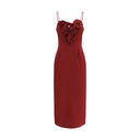 Magda Butrym Cocktailkleid aus Baumwolle in Bordeaux