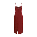 Magda Butrym Cocktailkleid aus Baumwolle in Bordeaux