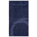 Trussardi Beachwear Blaues Baumwoll-Strandtuch für Herren
