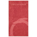 Trussardi Beachwear Rotes Baumwoll-Herren-Badetuch