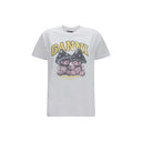 Ganni Baumwoll-T-Shirt mit Print