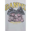 Ganni Baumwoll-T-Shirt mit Print