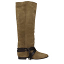 Isabel Marant Grüne Leder-Overknees