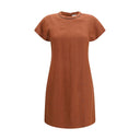 Brunello Cucinelli Braunes Viskose-Freizeitkleid